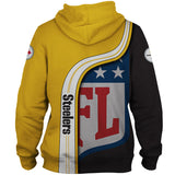 20% OFF Cheap Pittsburgh Steelers Hoodies Football 3D No 08 On Sale