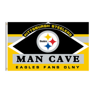25% SALE OFF Pittsburgh Steelers Man Cave Flag 3x5 Ft