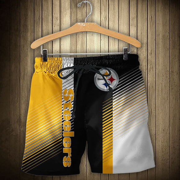 15% OFF Best Pittsburgh Steelers Men’s Shorts Stripe Cheap