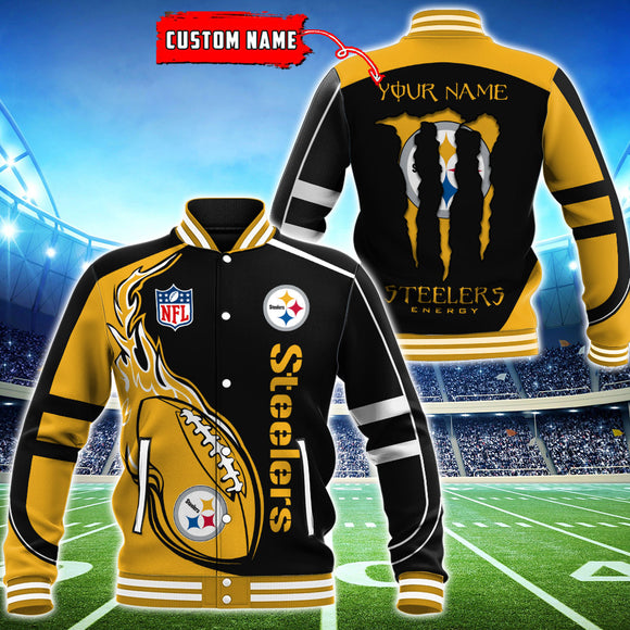 19% OFF Pittsburgh Steelers Varsity Jackets Monster Energy Custom Name