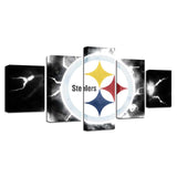 Up To 30% OFF Pittsburgh Steelers Wall Art Lightning Canvas Print