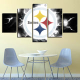 Up To 30% OFF Pittsburgh Steelers Wall Art Lightning Canvas Print