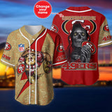 20% OFF Best San Francisco 49ers Baseball Jersey Skull Custom Name