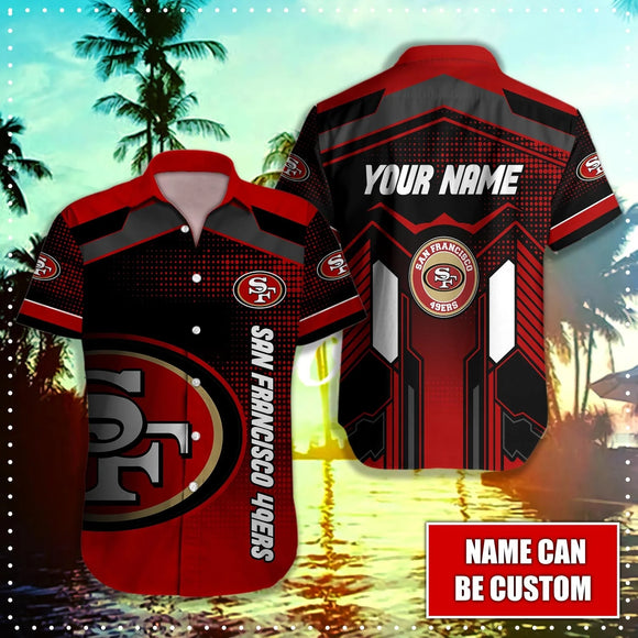 15% OFF San Francisco 49ers Button Up Shirt Big Logo Custom Name