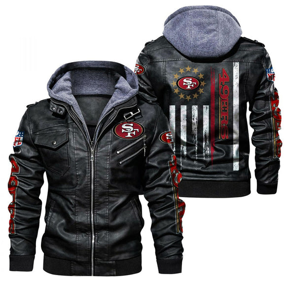 30% OFF San Francisco 49ers Faux Leather Jacket - Limited Time Offer