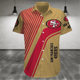 15% OFF Men's San Francisco 49ers Shirt Stripes Short Sleeve