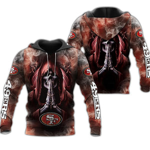 Up To 20% OFF Best San Francisco 49ers Skull Hoodies For Men Women