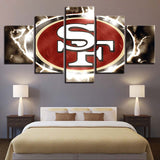 Up To 30% OFF San Francisco 49ers Wall Art Lightning Canvas Print