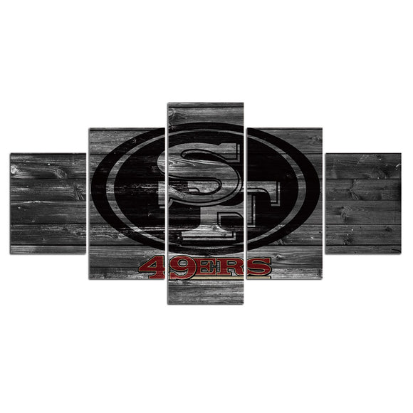 30% OFF San Francisco 49ers Wall Decor Wooden No 2 Canvas Print