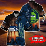 15% OFF Seattle Seahawks Hawaiian Emerald City On Sale