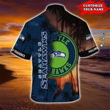 15% OFF Seattle Seahawks Hawaiian Emerald City On Sale