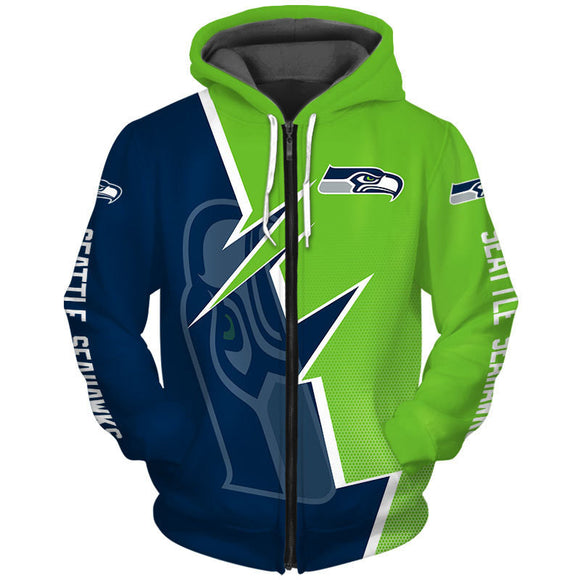 20% OFF Seattle Seahawks Hoodie Zigzag - Hurry up! Sale Ends in