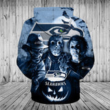 Buy Seattle Seahawks Hoodies Halloween Horror Night 20% OFF Now