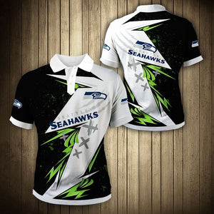 20% OFF Men’s Seattle Seahawks Polo Shirt White & Black