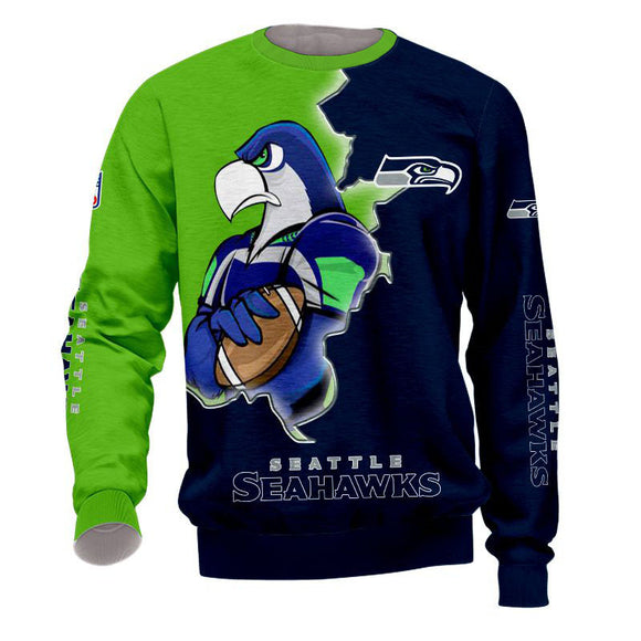 20% OFF Best Seattle Seahawks Sweatshirts Mascot Cheap On Sale