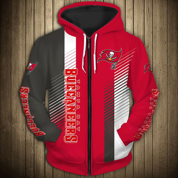 11% OFF Tampa Bay Buccaneers Zipper Hoodie Stripe - Limited Time Offer