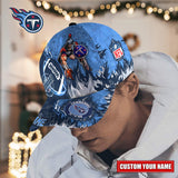 Hot Selling Tennessee Titans Adjustable Hat Mascot & Flame - Custom Name