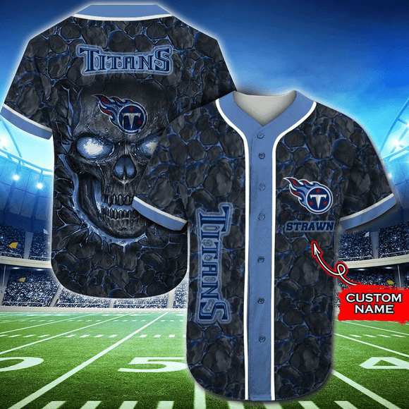 20% OFF Tennessee Titans Baseball Jersey Skull Rock Custom Name