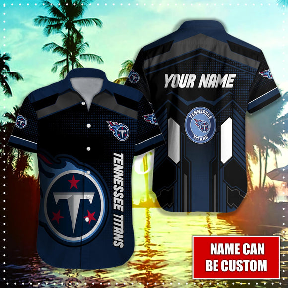 15% OFF Tennessee Titans Button Up Shirt Big Logo Custom Name