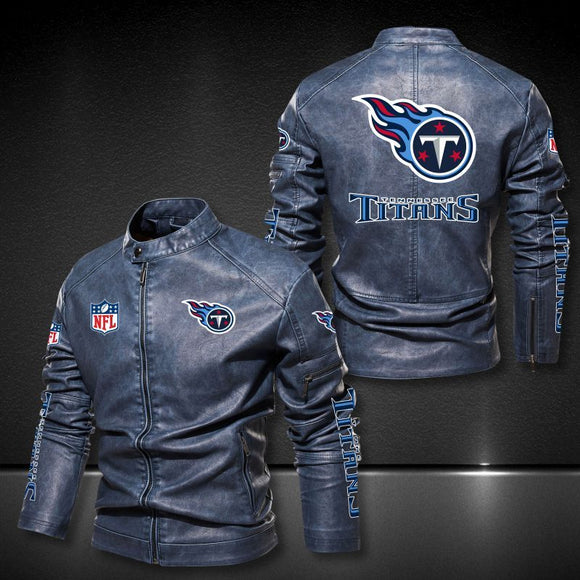 30% OFF Tennessee Titans Faux Leather Varsity Jacket - Hurry! Offer ends soon