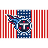 25% OFF Tennessee Titans Flag 3x5 With Star and Stripes White & Red