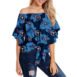 20% OFF Tennessee Titans Strapless Bandage T-shirt Floral Half Sleeve