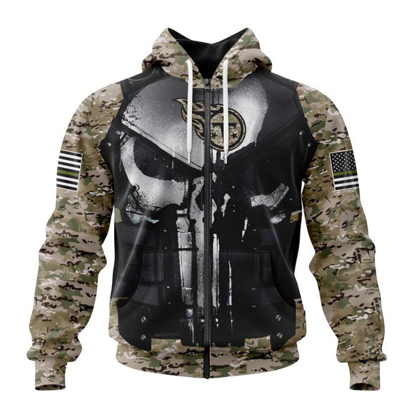 20% OFF Tennessee Titans Zipper Camo Hoodies Custom Name Number