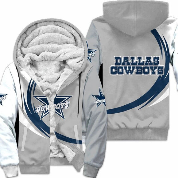 Vintage Dallas Cowboys Fleece Jacket Curve Graphic Footballfan365