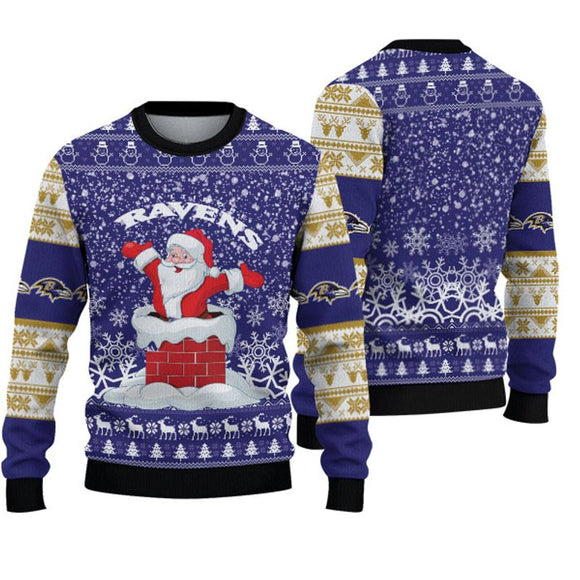 20% OFF Vintage Baltimore Ravens Sweatshirt Cute Santa Claus