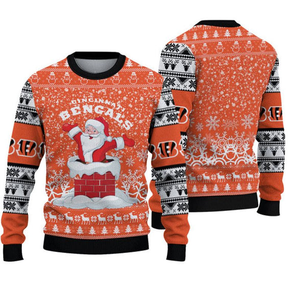20% OFF Vintage Cincinnati Bengals Sweatshirt Cute Santa Claus