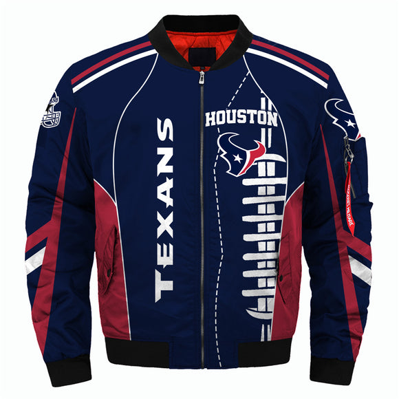 17% OFF Vintage Houston Texans Jacket Rugby Ball For Sale