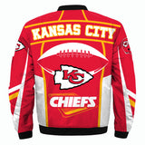 17% OFF Vintage Kansas City Chiefs Jacket Rugby Ball For Sale
