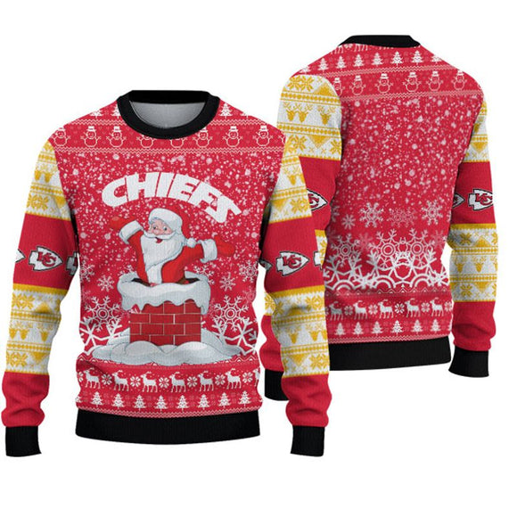 20% OFF Vintage Kansas City Chiefs Sweatshirt Cute Santa Claus