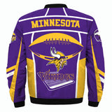 17% OFF Vintage Minnesota Vikings Jacket Rugby Ball For Sale