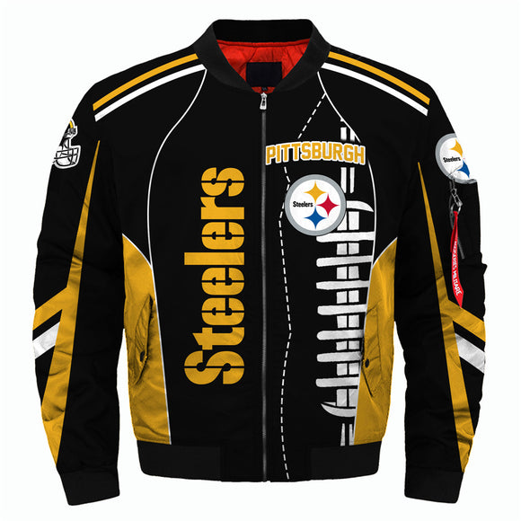 17% OFF Vintage Pittsburgh Steelers Jacket Rugby Ball For Sale