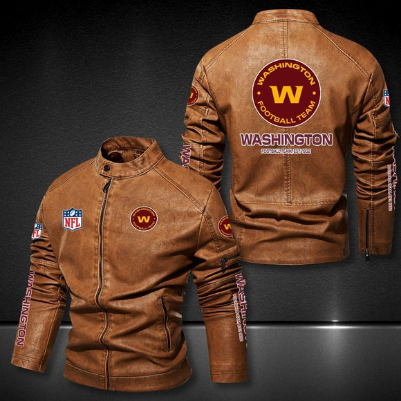 30% OFF Washington Commanders Faux Leather Varsity Jacket - Hurry! Offer ends soon