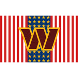 25% OFF Washington Commanders Flag 3x5 With Star and Stripes White & Red