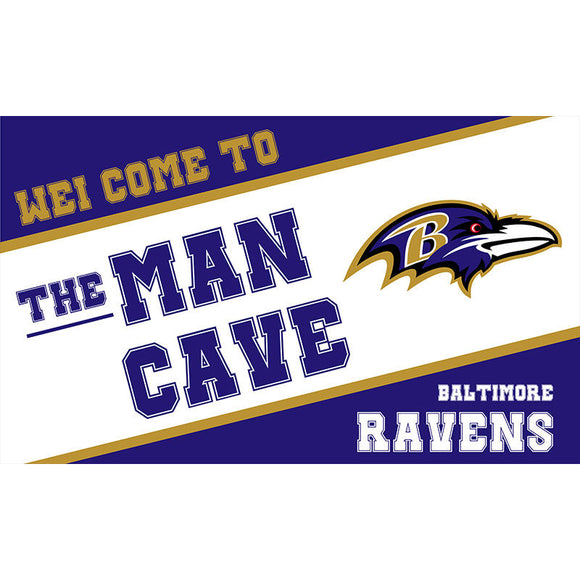 25% OFF Welcome To The Man Cave Baltimore Ravens Flag 3x5 Ft