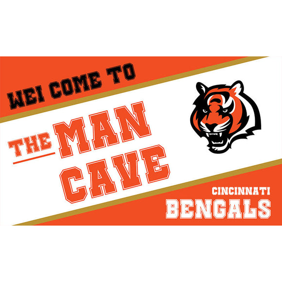25% OFF Welcome To The Man Cave Cincinnati Bengals Flag 3x5 Ft
