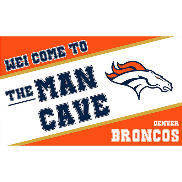 25% OFF Welcome To The Man Cave Denver Broncos Flag 3x5 Ft