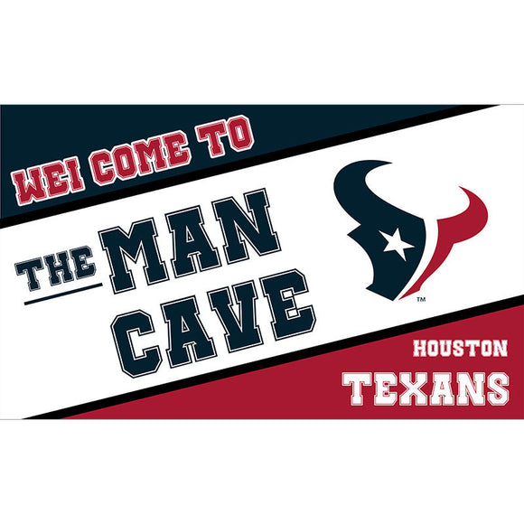 25% OFF Welcome To The Man Cave Houston Texans Flag 3x5 Ft
