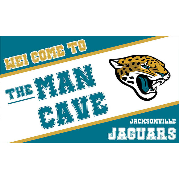 25% OFF Welcome To The Man Cave Jacksonville Jaguars Flag 3x5 Ft