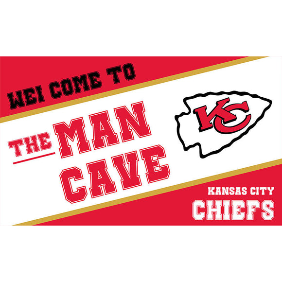 25% OFF Welcome To The Man Cave Kansas City Chiefs Flag 3x5 Ft