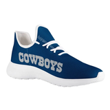 Women’s Blue Dallas Cowboys Shoes Lace Up Footballfan365