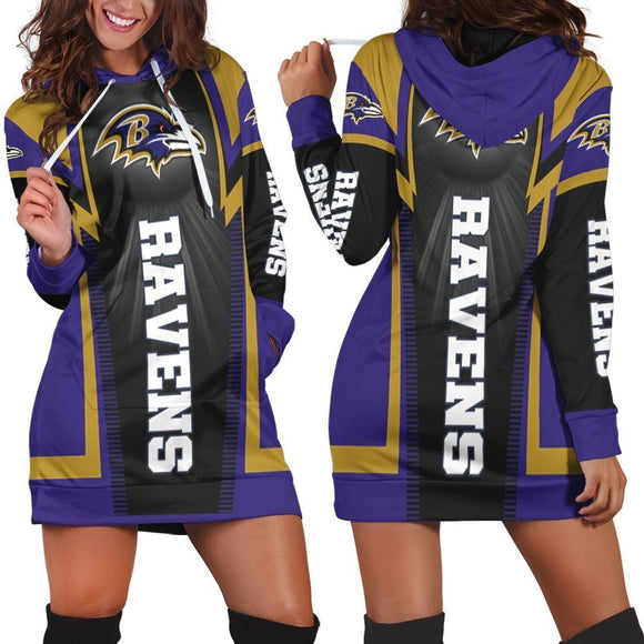 15% SALE OFF Women's Baltimore Ravens Shine Hoodie Dress