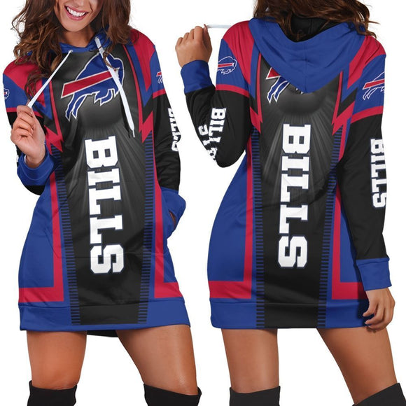15% SALE OFF Women's Buffalo Bills Shine Hoodie Dress