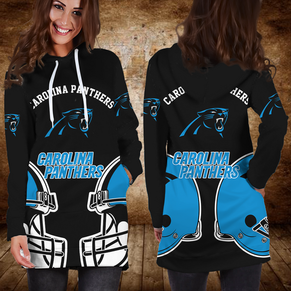 15% SALE OFF Women's Carolina Panthers Hoodie Dress Helmet - Only Today