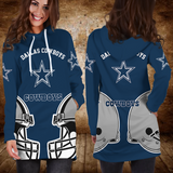 Women's Dallas Cowboys Hoodie Dress Helmet 