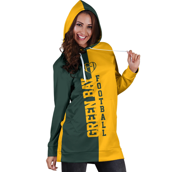 15% OFF Women's Green Bay Packers Hoodie Dress For Sale