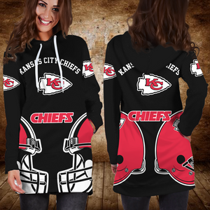 15% SALE OFF Women's Kansas City Chiefs Hoodie Dress Helmet - Only Today